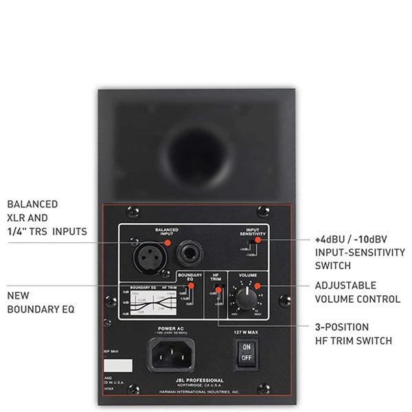 JBL 305PMKII 5 Inch Two Way Powered Studio Monitor Speaker with Isolation Pad