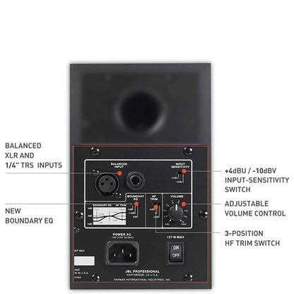 JBL 305PMKII 5 Inch Two Way Powered Studio Monitor Speaker with Isolation Pad