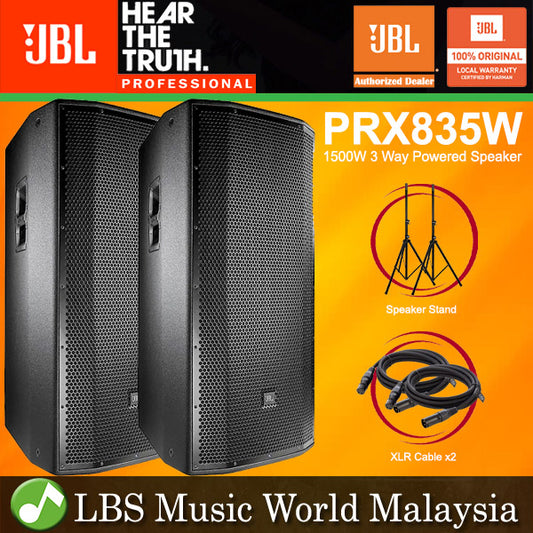 JBL PRX835W 1500 Watt 15 Inch 3 Way Powered Speaker with Wifi and Remote Operation