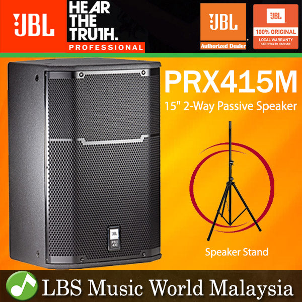 JBL PRX415M 1200W 15" Passive Speaker 2 Way Stage Monitor - Black (PRX415)