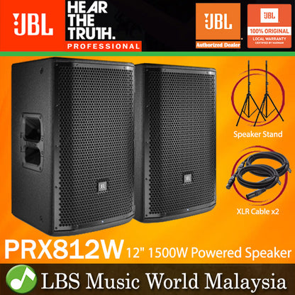 JBL PRX812W 1500W 12" Powered Speaker 2 Way Full Range Floor Monitor with Wi-Fi (PRX812)