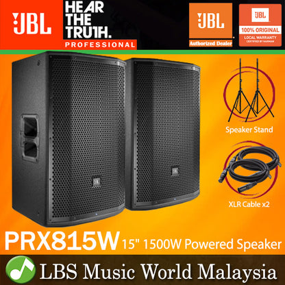 JBL PRX815W 1500W 12" Powered Speaker 2 Way Full Range Floor Monitor with Wi-Fi (PRX815)