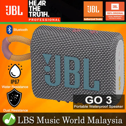 JBL GO 3 Portable Compact Size Waterproof and Dust proof Speaker with Bluetooth (GO3)