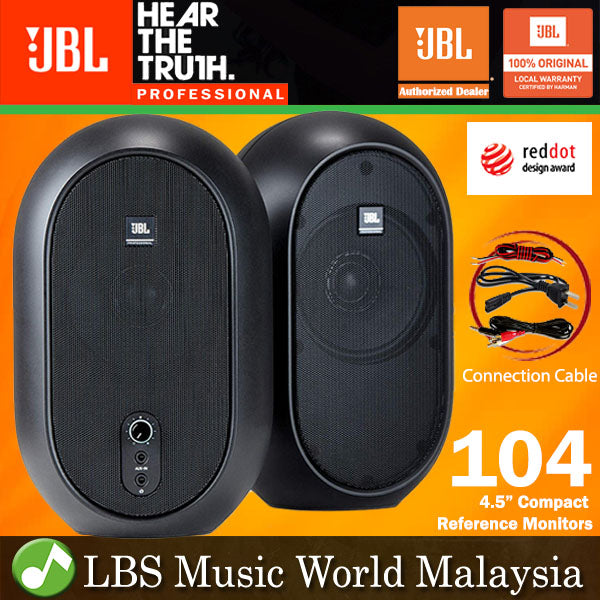 JBL Professional 104 4.5" 1 Series Compact Powered Desktop Reference Monitor Speaker