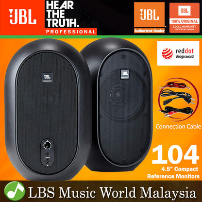 JBL Professional 104 4.5" 1 Series Compact Powered Desktop Reference Monitor Speaker
