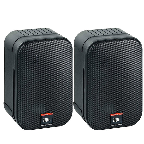 JBL C1 PRO Two Way Professional Compact Loudspeaker System Pair with VMA1240 240 Watt Bluetooth USB Mixer Amplifier (VMA 1240)