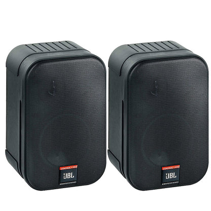 JBL C1 PRO Two Way Professional Compact Loudspeaker System Pair with VMA1240 240 Watt Bluetooth USB Mixer Amplifier (VMA 1240)