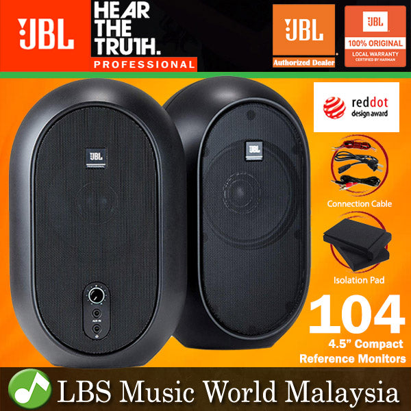 JBL Professional 104 4.5" 1 Series Compact Powered Desktop Reference Monitor Speaker