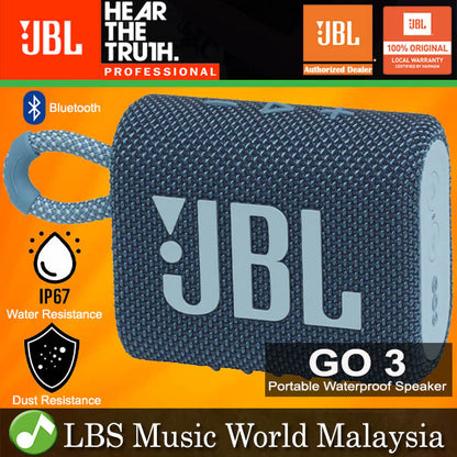 JBL GO 3 Portable Compact Size Waterproof and Dust proof Speaker with Bluetooth (GO3)