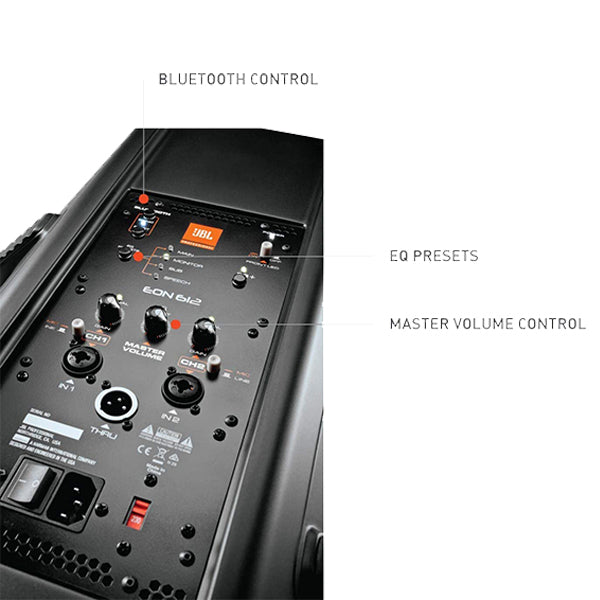 JBL EON612 1000W 12 Inch Two Way Multipurpose Powered Speaker with Bluetooth (EON 612)