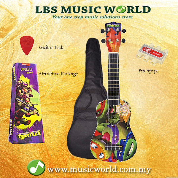JHS TMUK1 Teenage Mutant Ninja Turtles Ukulele Package With Bag Pitchpipe Plectrum Preview