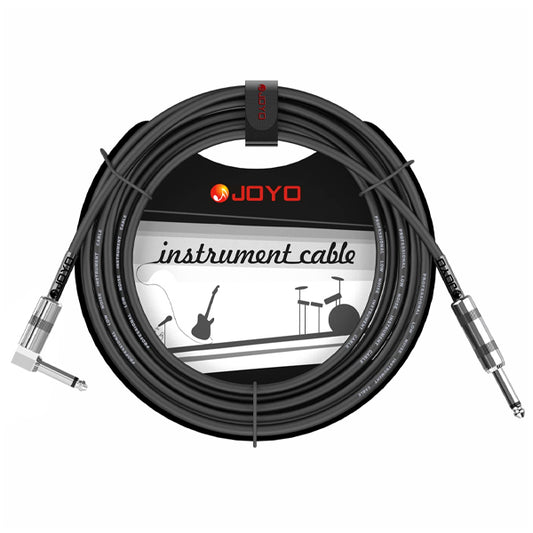 Joyo CM-12 15Ft Instrument Cable 1/4 Inch Right Angle for Keyboard Guitar Bass (CM12)