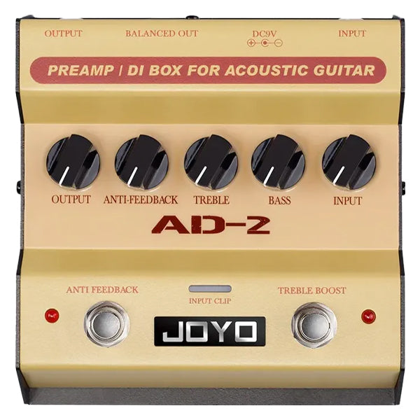 Joyo AD-2 Acoustic Guitar Preamp and Direct Box with Built in Dual Band EQ (AD2 AD 2)