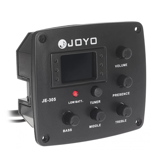 Joyo JE-305 4 Band Preamp EQ Pickup with Tuner for Acoustic Guitar (JE305 JE 305)