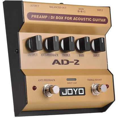 Joyo AD-2 Acoustic Guitar Preamp and Direct Box with Built in Dual Band EQ (AD2 AD 2)