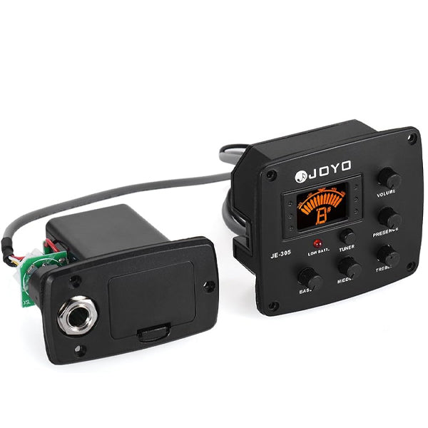Joyo JE-305 4 Band Preamp EQ Pickup with Tuner for Acoustic Guitar (JE305 JE 305)