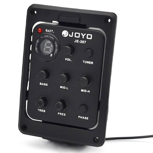 Joyo JE-307 5 Band Preamp EQ Pickup with Tuner for Acoustic Guitar (JE307 JE 307)