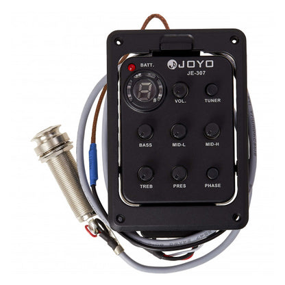 Joyo JE-307 5 Band Preamp EQ Pickup with Tuner for Acoustic Guitar (JE307 JE 307)