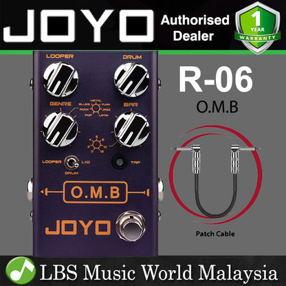 Joyo R-06 O.M.B Looper and Drum Machine Guitar Effect Pedal (R-6 R 06)