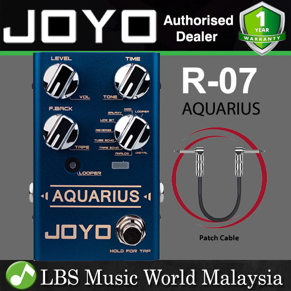 Joyo R-07 AQUARIUS Multi Digital Delay And Looper Electric Guitar Effect Pedal (R07 R 07)