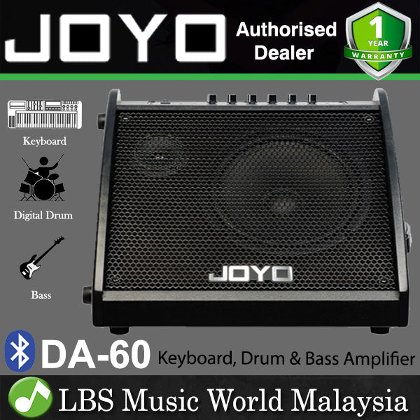 Joyo DA-60 60 Watt Personal Monitor Speaker Amplifier for Keyboard, Drum & Electric Bass Guitar with Bluetooth Amp (DA60)