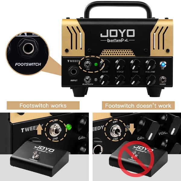 Joyo TWEEDY 20 Watt Tube Amplifier Head BanTamP XL Electric Guitar Speaker Amp with Bluetooth