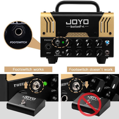Joyo TWEEDY 20 Watt Tube Amplifier Head BanTamP XL Electric Guitar Speaker Amp with Bluetooth