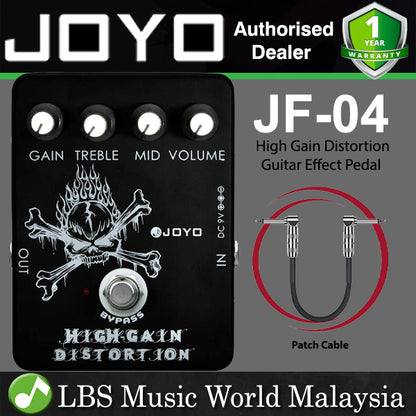 Joyo JF-04 High Gain Distortion Pedal Crunch to Heavy Metal with EQ and Tone Control for Electric Guitar Effect (JF04 JF 04)
