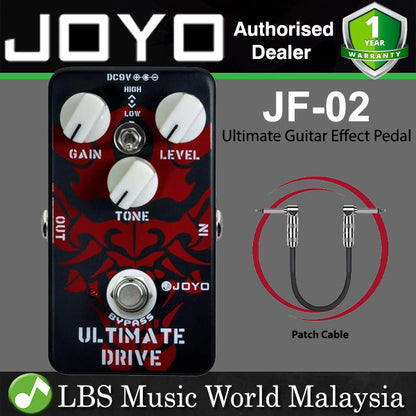 Joyo JF-02 Ultimate Drive Rich Bordering on Distortion Overdrive Pedal for Electric Guitar Effect (JF02 JF 02)