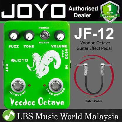 Joyo JF-12 Voodoo Octave Germanium Fuzz 60's Rock Electric Guitar Effect Pedal with MID Cut (JF12 JF 12)
