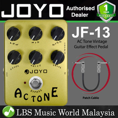 Joyo JF-13 AC Tone Vintage Tube Amplifier Effects Pedal Analog Circuit British Rock Distortion Sound for Electric Guitar Effect (JF13 JF 13)