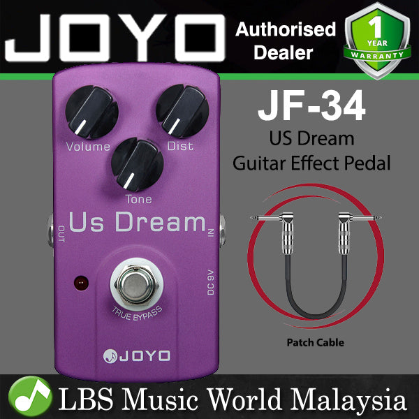 Joyo JF-34 US Dream High Gain Distortion Pedal Simulates Driven Tube Amplifier for Electric Guitar Effect (JF34 JF 34 )