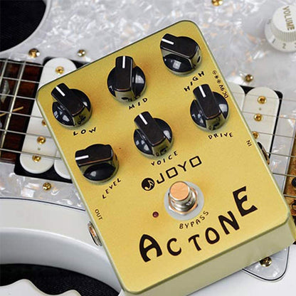 Joyo JF-13 AC Tone Vintage Tube Amplifier Effects Pedal Analog Circuit British Rock Distortion Sound for Electric Guitar Effect (JF13 JF 13)