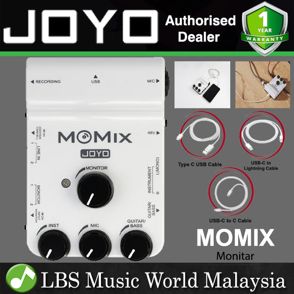 Joyo MOMIX Portable Audio Interface and Mixer Live Sound Card for Smartphones