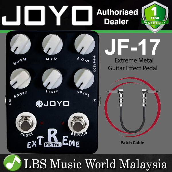 Joyo JF-17 Extreme Metal Distortion Effect Pedal with 3 Band EQ and Low Mid High Gain Boost for Electric Guitar (JF17 JF 17)