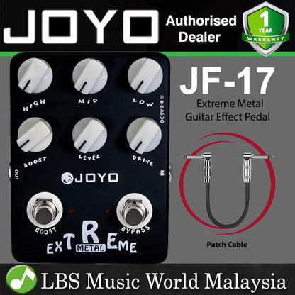 Joyo JF-17 Extreme Metal Distortion Effect Pedal with 3 Band EQ and Low Mid High Gain Boost for Electric Guitar (JF17 JF 17)