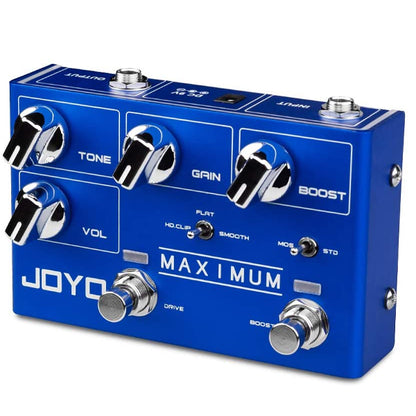 Joyo R-05 MAXIMUM Dual Channel Pedal Clean and Wild Overdrive Guitar Effects (R05 R 05)
