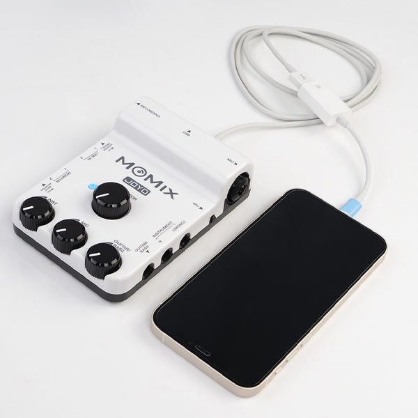 Joyo MOMIX Portable Audio Interface and Mixer Live Sound Card for Smartphones