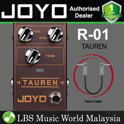 Joyo R-01 TAUREN High Gain Overdrive Pedal Clean Boost to Distortion for Electric Guitar Effect (R01 R 01)