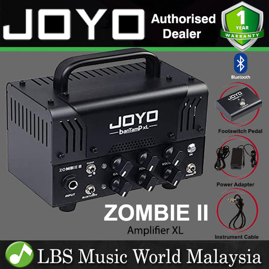 Joyo ZOMBIE II 20 Watt Amplifier Head BanTamP XL Series Speaker Amp Hybrid Tube With Bluetooth and Foot Switch