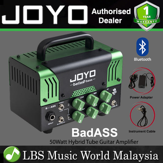 Joyo BadASS 50 Watt Amplifier Head BanTamP Series Speaker Bass Amp Hybrid Tube With Bluetooth (Badass)