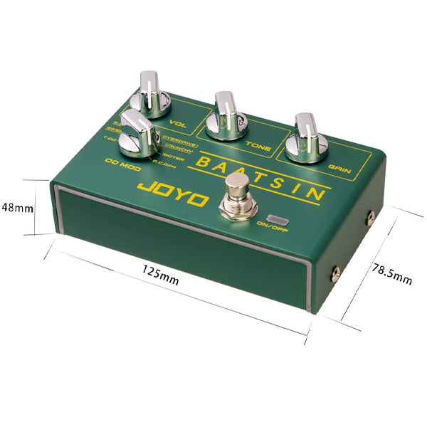 Joyo R-11 BAATSIN Distortion And Overdrive Multi Effect Pedal Pure Analog Circuit With 8 Different Mode (R11 R 11)