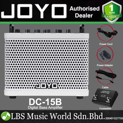 Joyo DC-15B 15 Watt Digital Bass Amplifier Built in Drum Machine with Footswitch and Bluetooth Amp (DC15B)