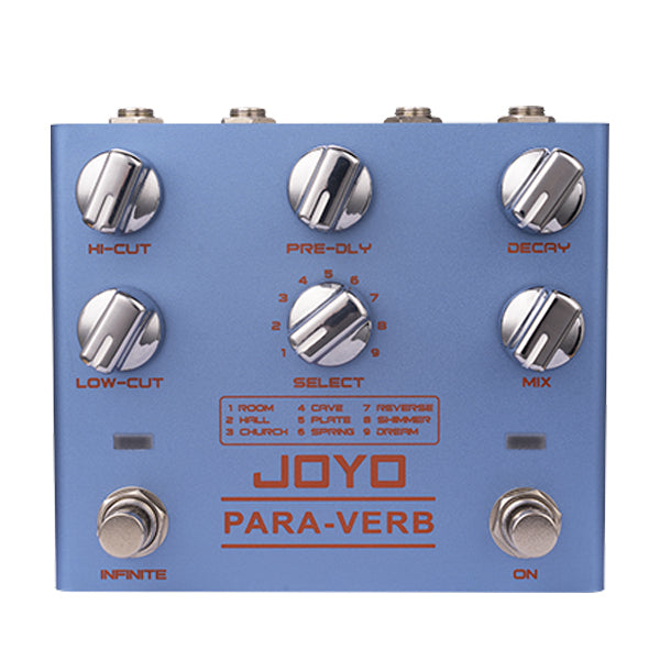 JOYO R-31 PARA-VERB Stereo Reverb Guitar Effect Pedal (R31)