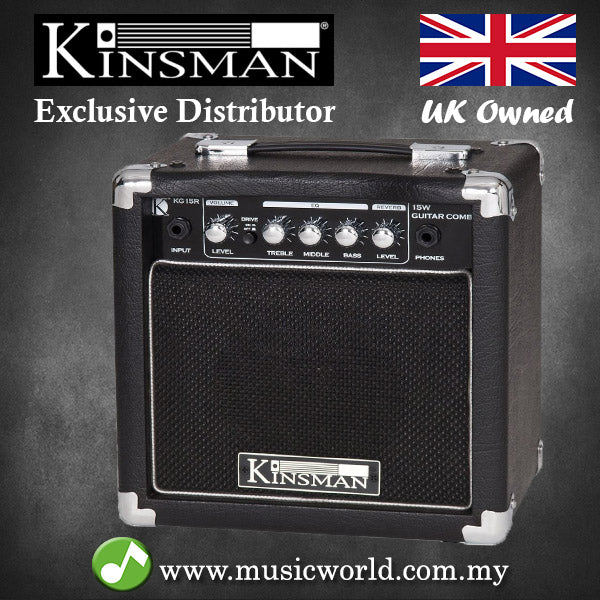 Kinsman KG15R 15 Watts Guitar Amplifier Electric Guitar Amp with Reverb