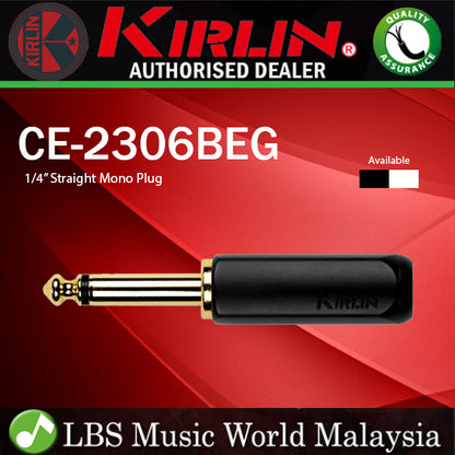 Kirlin CE-2306 1/4" Straight Mono Plug with Gold Plated (CE2306 CE 2306)