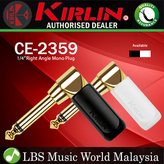 Kirlin CE-2359 1/4"  RT Angel Mono Plug with Gold Plated for Music Instrument Cable (CE2359 CE 2359)