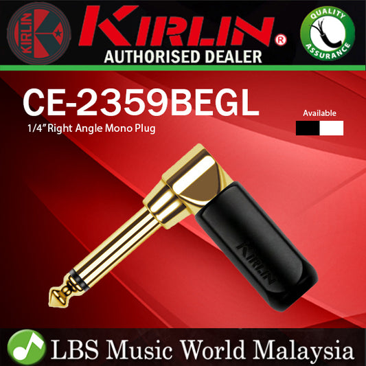 Kirlin CE-2359 1/4"  RT Angel Mono Plug with Gold Plated for Music Instrument Cable (CE2359 CE 2359)