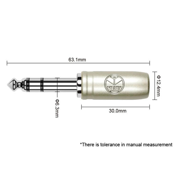 Kirlin AP-249PR 1/4 Inch TRS to TRS Plug Balance Stereo Audio Cable for Monitor Speaker or Interface - Black