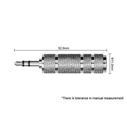 Kirlin 2621 Adapter 3.5mm TRS Male to 1/4 Inch Female Nickel Plated Instrument Audio Jack Converter - Each